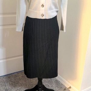 Victoria Secret Striped Black Pencil Skirt